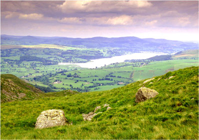 Bala lake from the Aran photographed by Andrew McCartney.